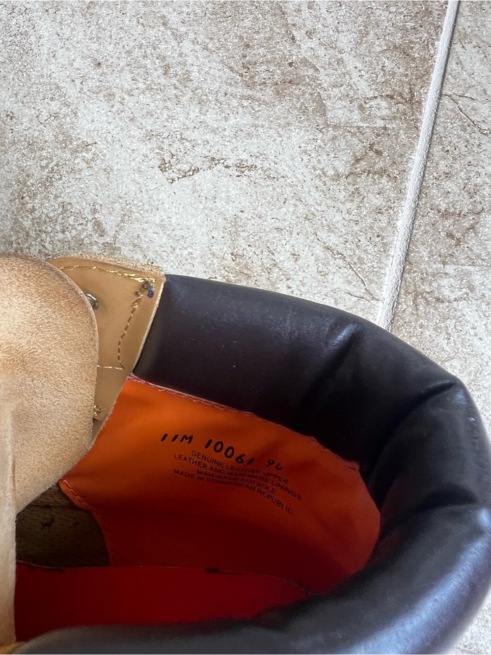Timberland Wheat Tan Work Boots with Black Collar - Picture 6 of 9